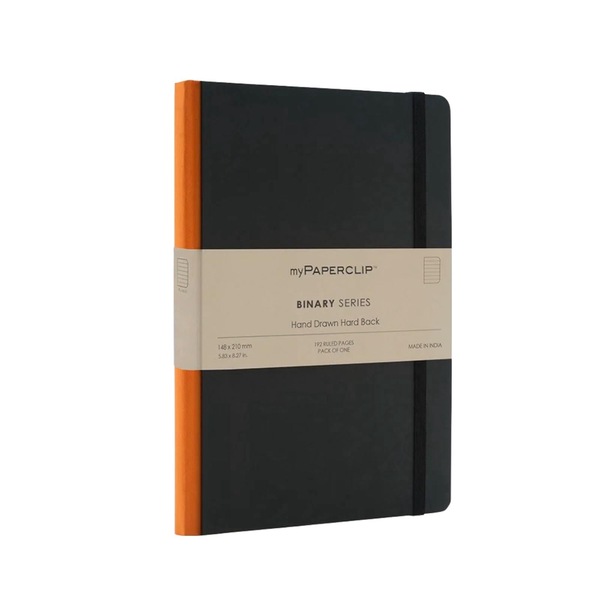 Buy Binary Series Ruled Notebook (Orange Spine) - A5 - MyDeal Australia