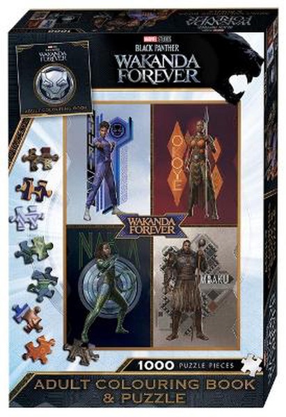 Buy Black Panther Wakanda Forever Adult Colouring Book and Puzzle