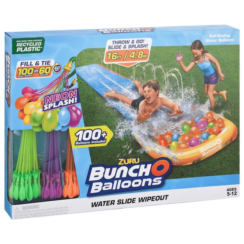 Buy Bunch O Balloons Water Slide with 100 Neon Water Balloons MyDeal