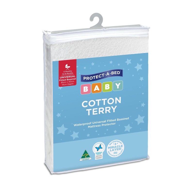Buy Cotton Terry Waterproof Fitted Mattress Protector (White