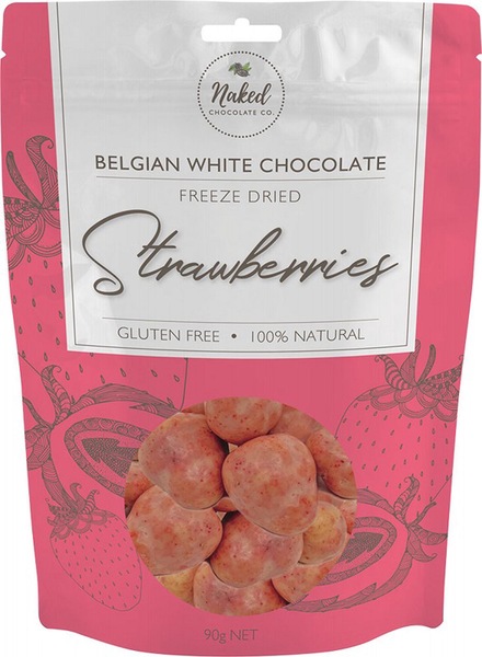 Buy Freeze Dried Strawberries White Chocolate - 90g - MyDeal Australia