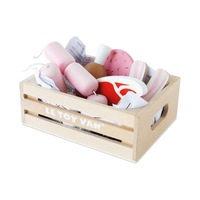 Butchers Meat Wooden Market Crate, 7 Pieces