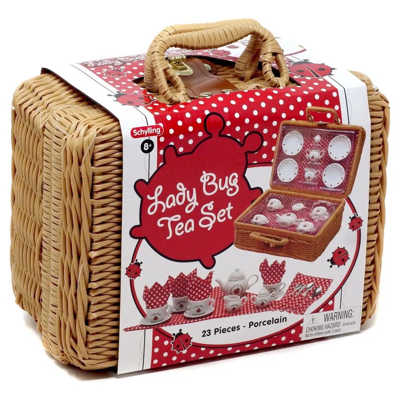 Buy Ladybug Tea Set Basket MyDeal
