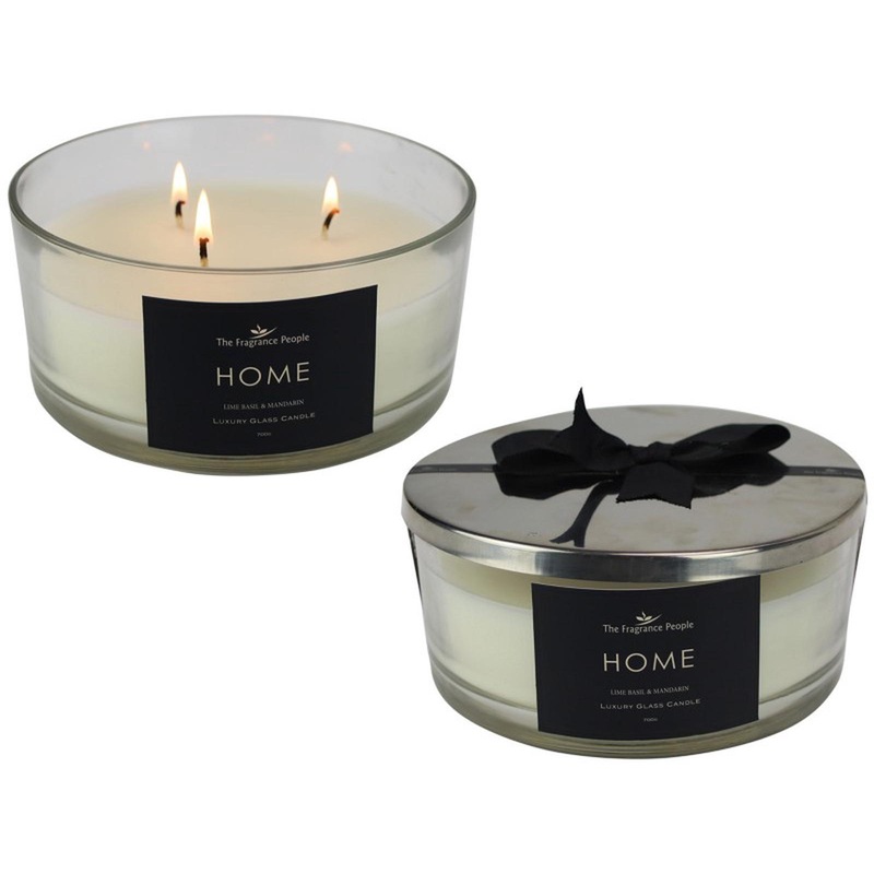 Buy Lime Basil & Mandarin Scented Deluxe Candle 700g MyDeal