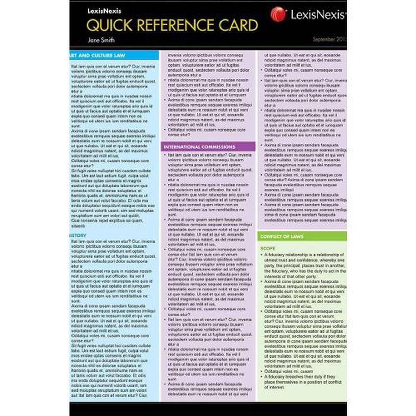 Quick Reference Index Table Buy Quick Reference Card Tax 2 - MyDeal Australia