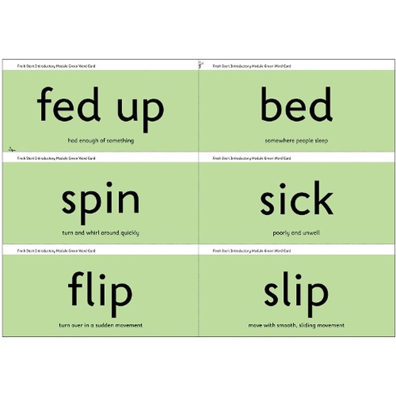 Buy Read Write Inc. Fresh Start: Module Green Word Cards - MyDeal