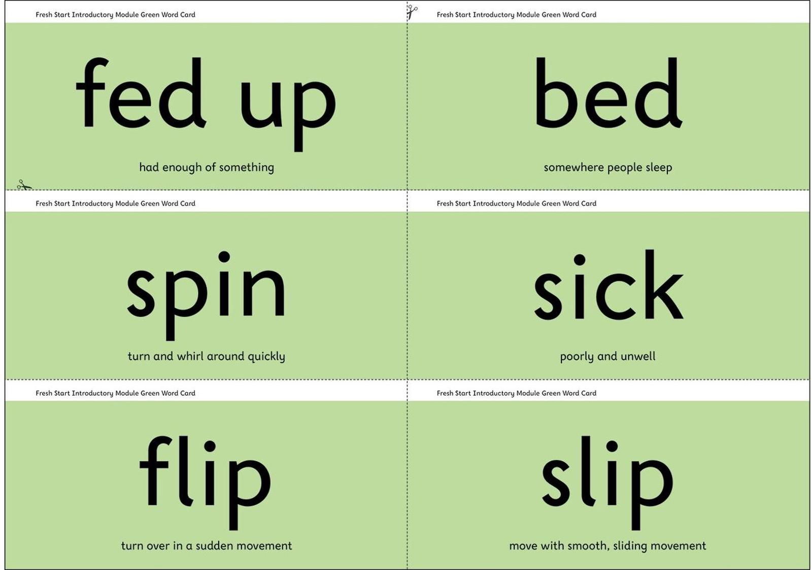 Buy Read Write Inc. Fresh Start: Module Green Word Cards - MyDeal Australia