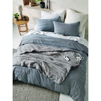 Sherpa Heated Throw (Light Grey)
