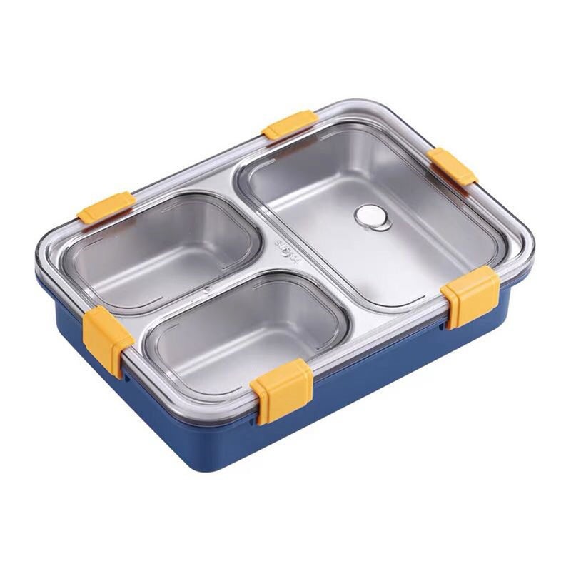 Buy IQIX 3 Compartment Divided S&S Thermal Insulated Lunch Box- Blue & Grey  Assorted - MyDeal