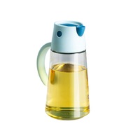 Robo Hoke Auto Lid Oil Bottle Seasoning Sauce Container 550ml - Blue