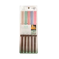 Yesjoy Wheat 304 Stainless Steel Chopsticks 5 pairs X333A