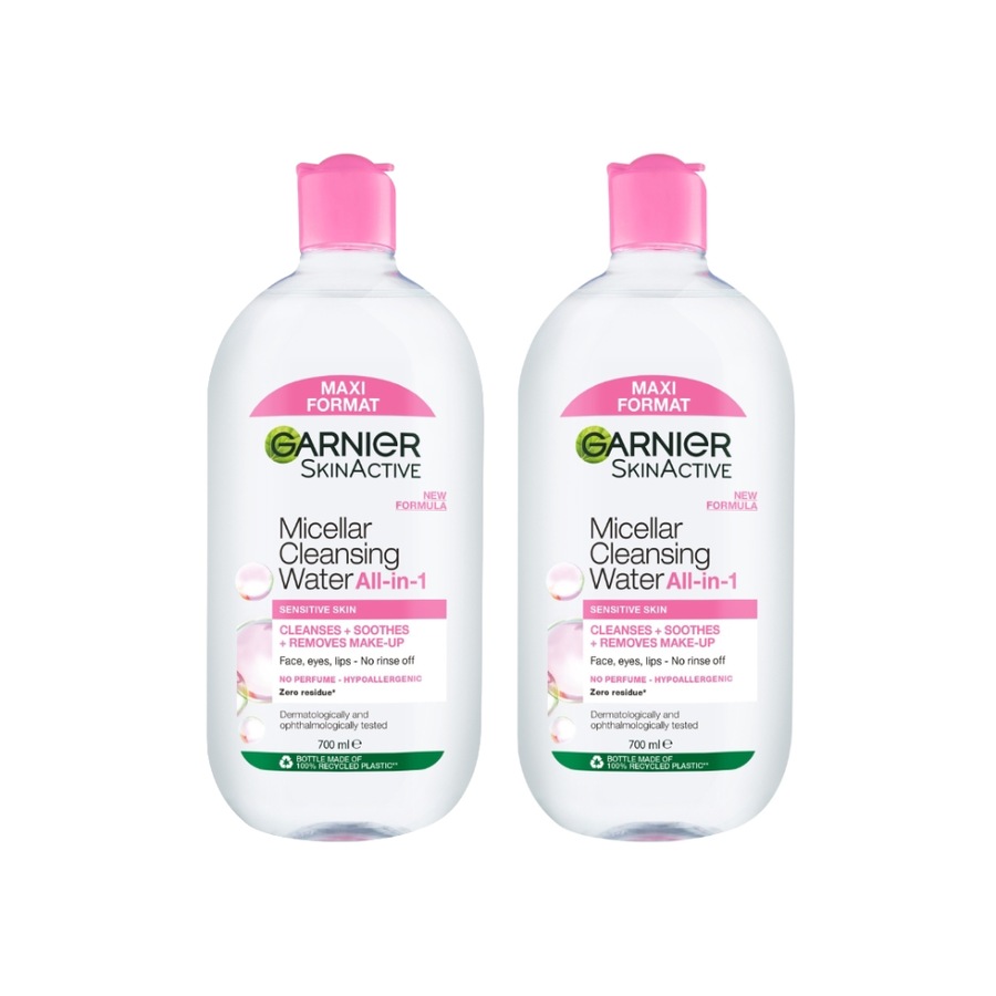 2 x Garnier SkinActive Micellar Cleansing Water For All Skin Types 700ml