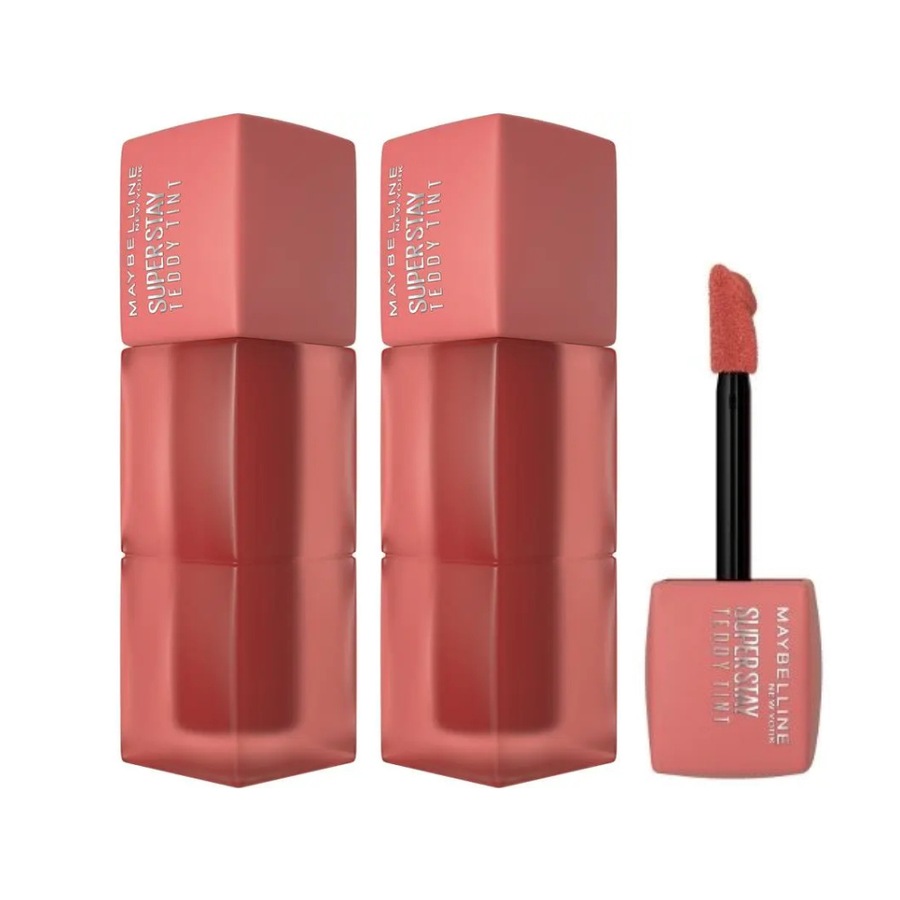 2 x Maybelline Superstay Teddy Tint Lipstick 5mL - 15 Skinny Dip