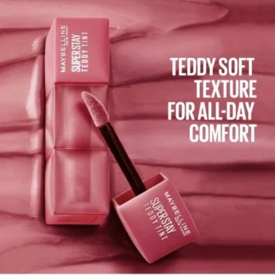2 x Maybelline Superstay Teddy Tint Lipstick 5mL - 15 Skinny Dip