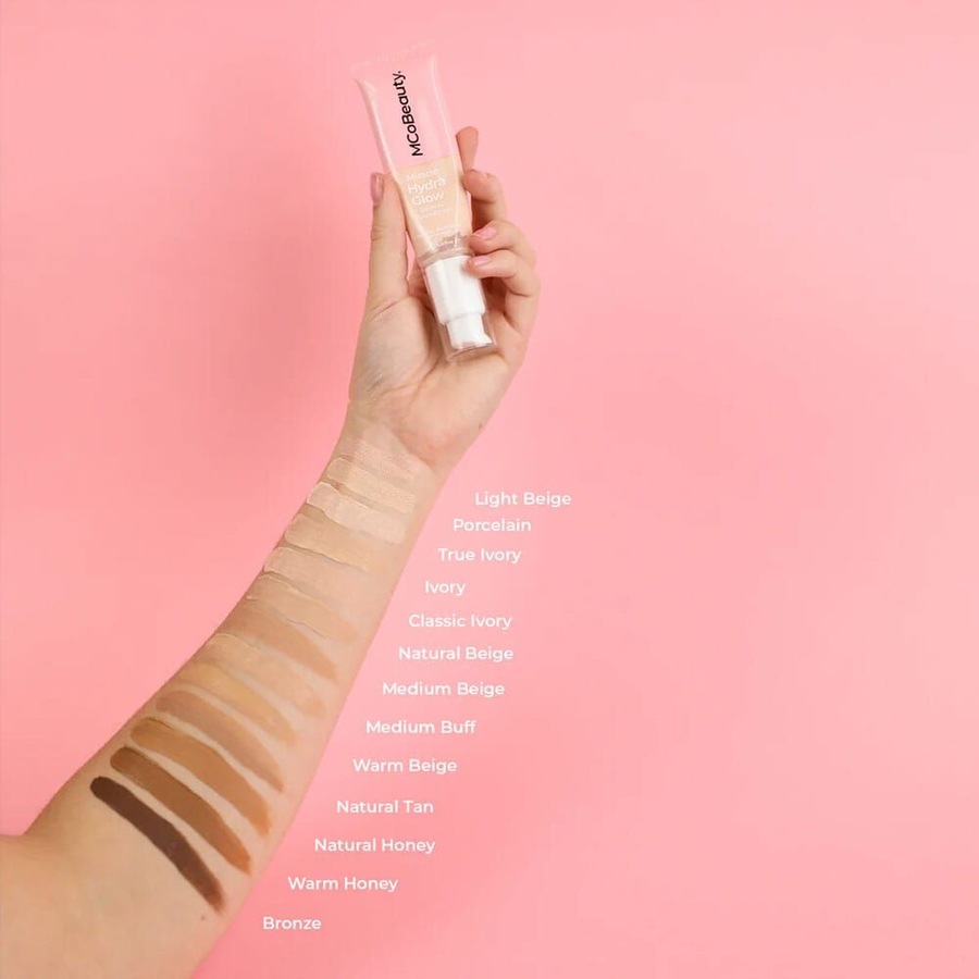 2 x MCoBeauty Miracle Hydro Glow Oil Free Foundation 30mL - Medium Buff