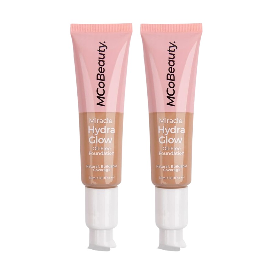 2 x MCoBeauty Miracle Hydro Glow Oil Free Foundation 30mL - Natural Tan