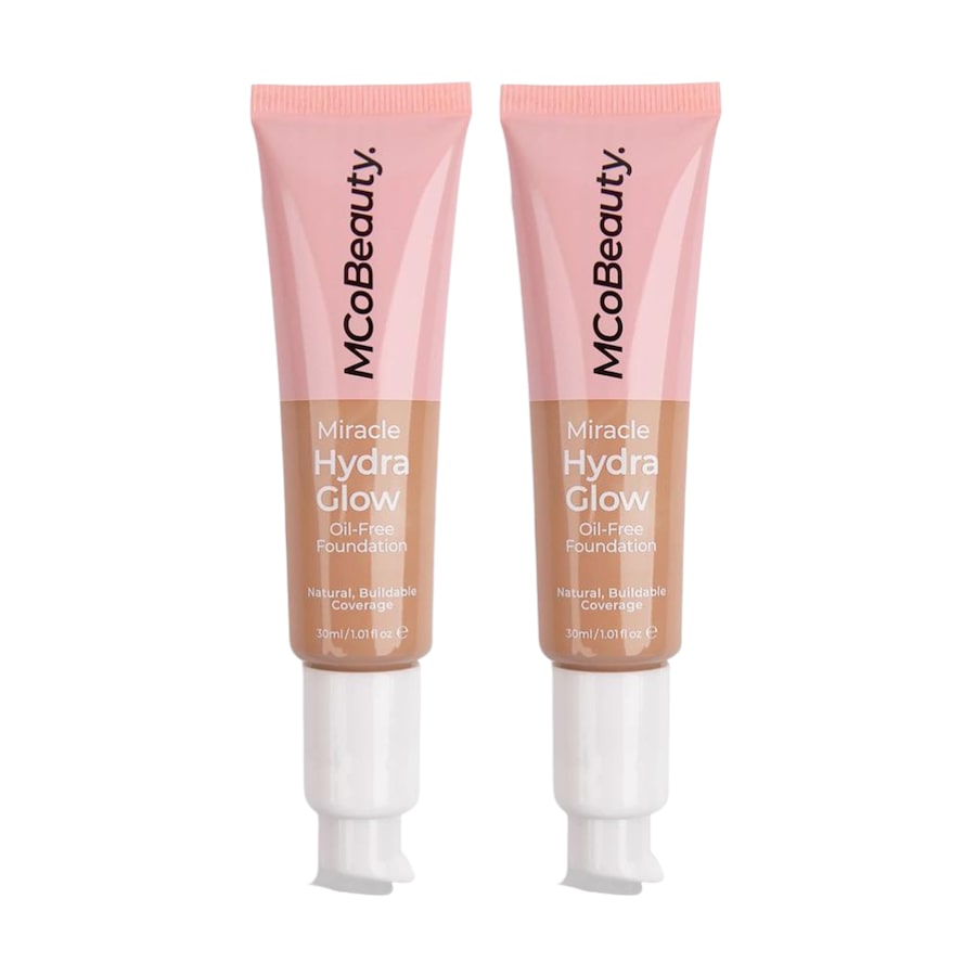 2 x MCoBeauty Miracle Hydro Glow Oil Free Foundation 30mL - Natural Tan