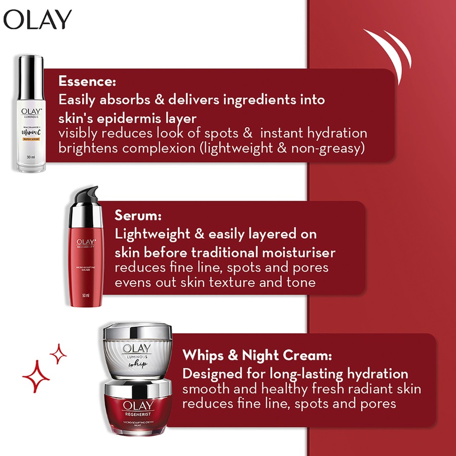 2 x Olay Luminous Whip Moisturiser 50g