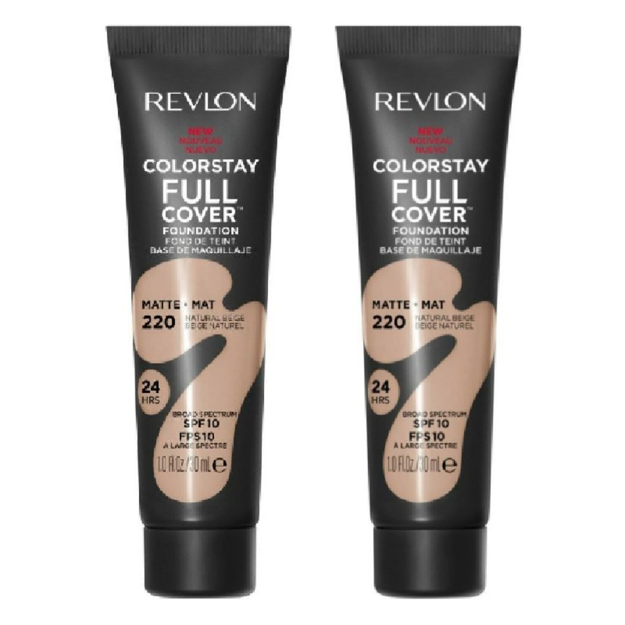 2 x Revlon ColorStay Full Cover Matte Foundation 30mL - 220 Natural Beige