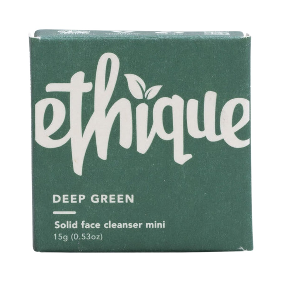 20 x ETHIQUE Solid Mini Face Cleanser Deep Green Oily to Normal Skin 15g