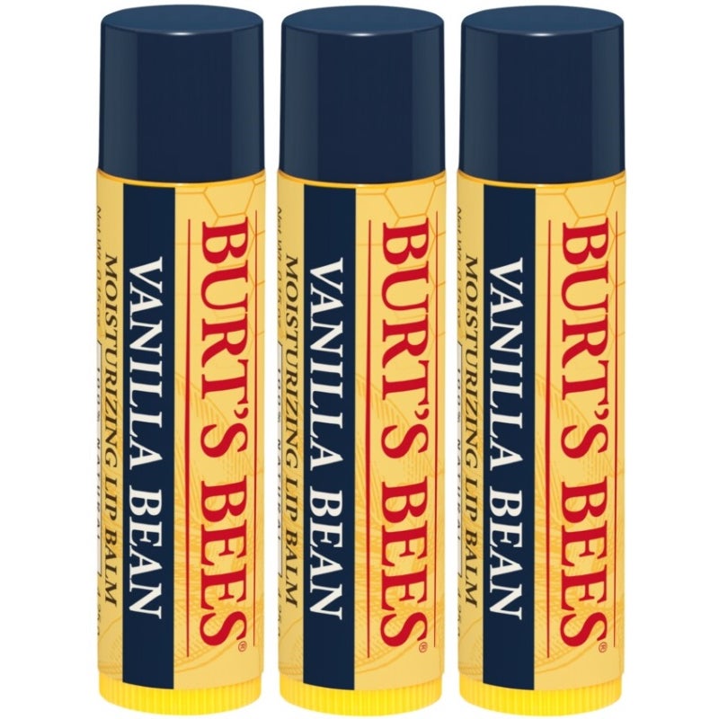 3 x Burt's Bees Vanilla Bean Lip Balm 4.25g