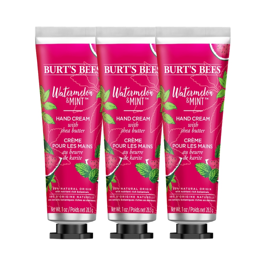 3 x Burt's Bees Watermelon & Mint Hand Cream 28.3g