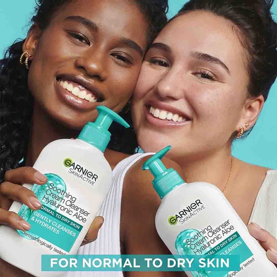 3 x Garnier SkinActive Soothing Hyaluronic Aloe Cream Cleanser 250mL