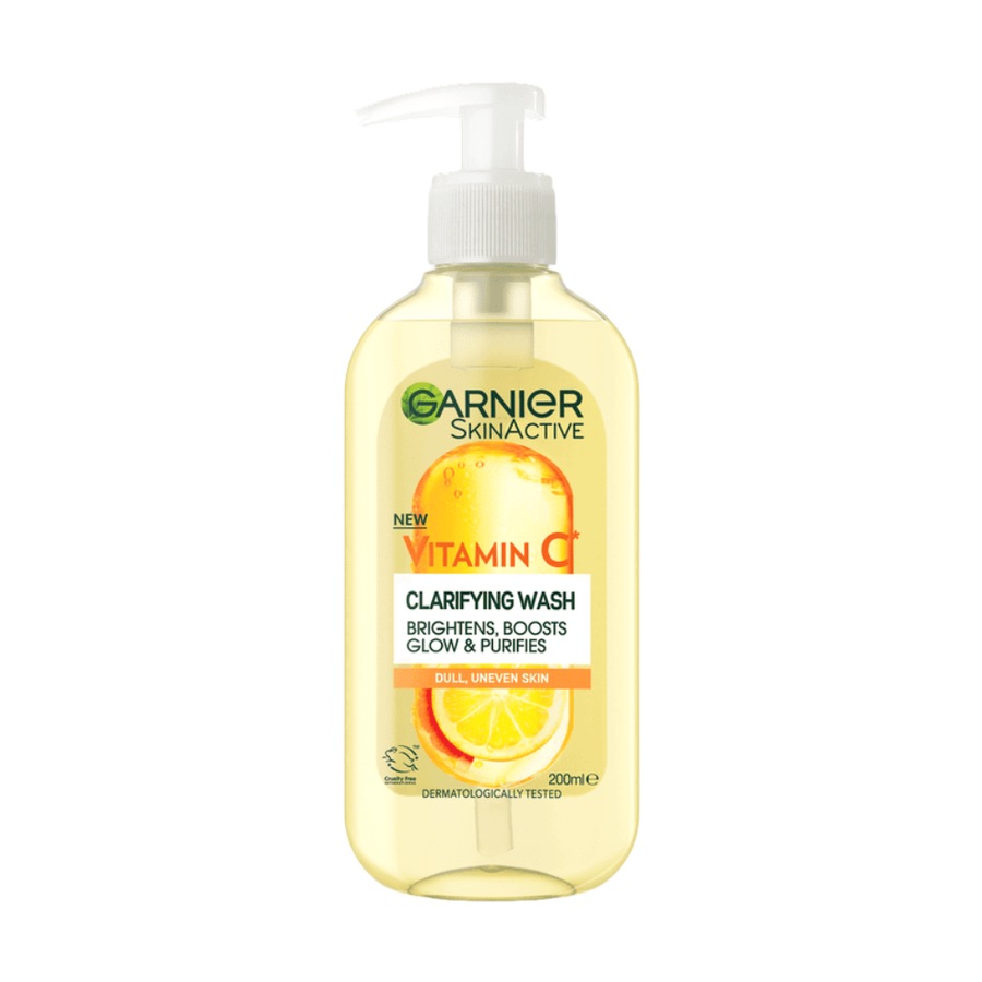 3 x Garnier SkinActive Vitamin C Clarifying Wash 200mL
