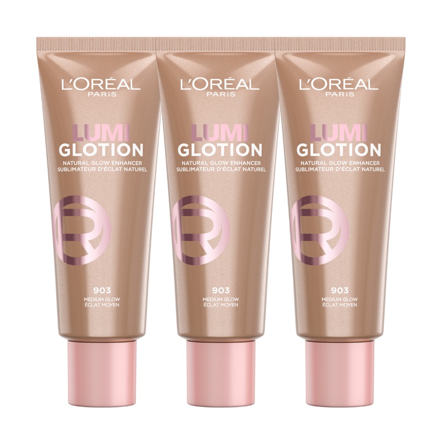 3 x L'Oreal Paris Lumi Glotion Natural Glow Enhancer 40mL - 903 Medium Glow