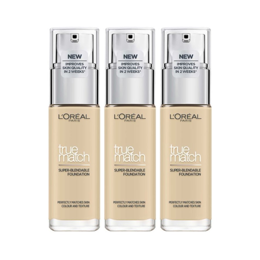 3 x L'Oreal Paris True Match Super Blendable Liquid Foundation 30mL - 1.D/1.W Golden Ivory