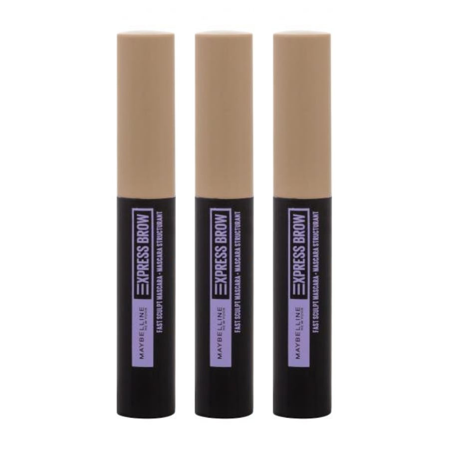 3 x Maybelline Express Brow Fast Sculpt Brow Gel Mascara 2.75mL - Blonde