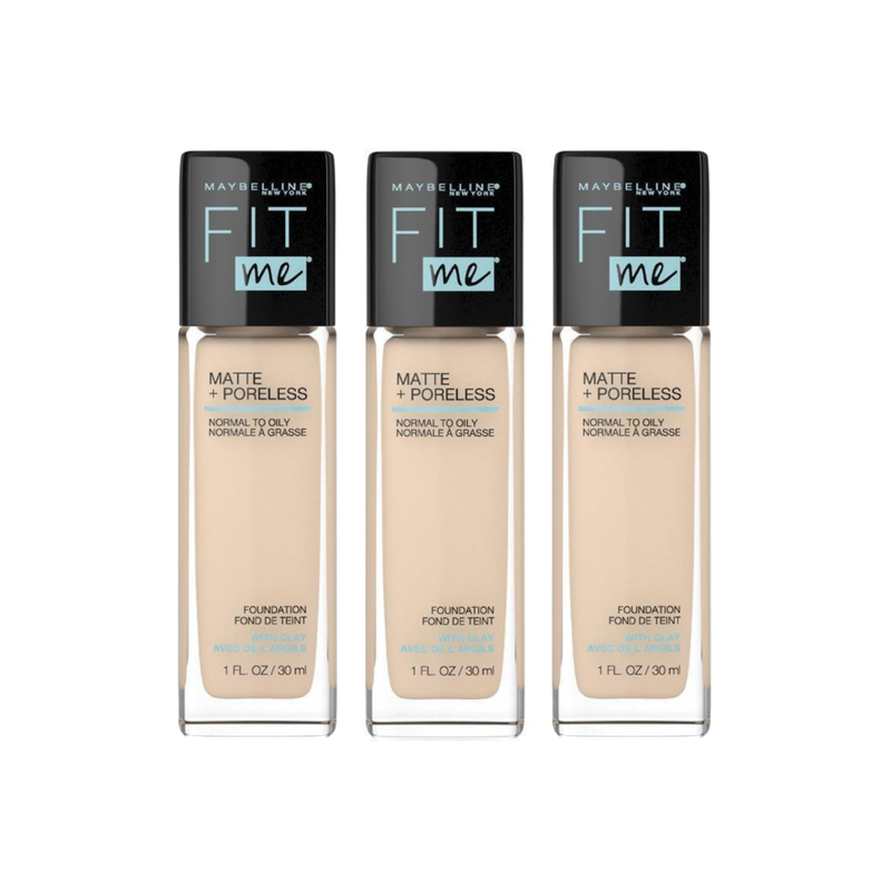 Buy 3 X Maybelline Fit Me Matte And Poreless Mattifying Liquid Foundation 30ml 115 Ivory Mydeal