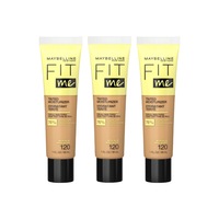 3 x Maybelline Fit Me Tinted Moisturizer 30mL - 120