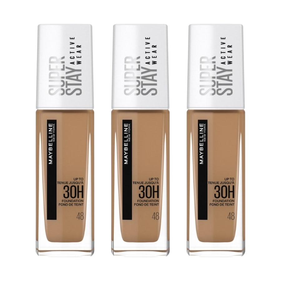 3 x Maybelline SuperStay Active Wear 30HR Longwear Foundation 30mL - 48 Sun Beige