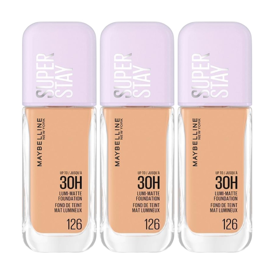 3 x Maybelline SuperStay Lumi-Matte Foundation 35mL - 126