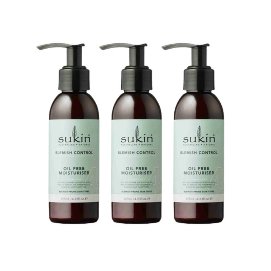 3 x Sukin Blemish Control Oil Free Moisturiser 125mL