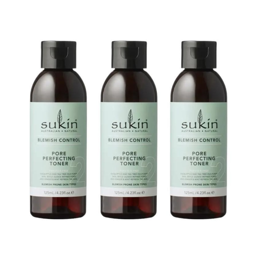 3 x Sukin Blemish Control Pore Perfecting Toner 125mL