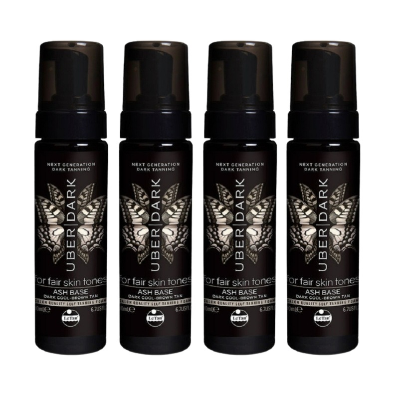 Buy 4 x Le Tan Uber Dark Self Tanning Foam 200mL Ash Base MyDeal