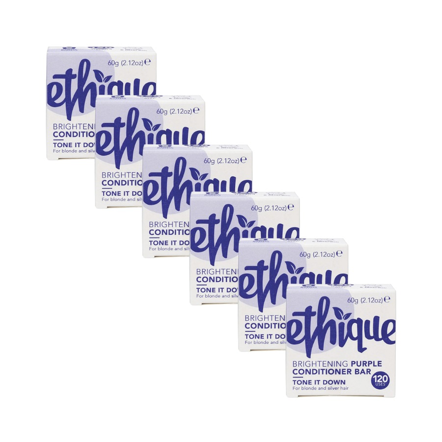 6 x Ethique Solid Conditioner Bar Tone It Down Purple 60g