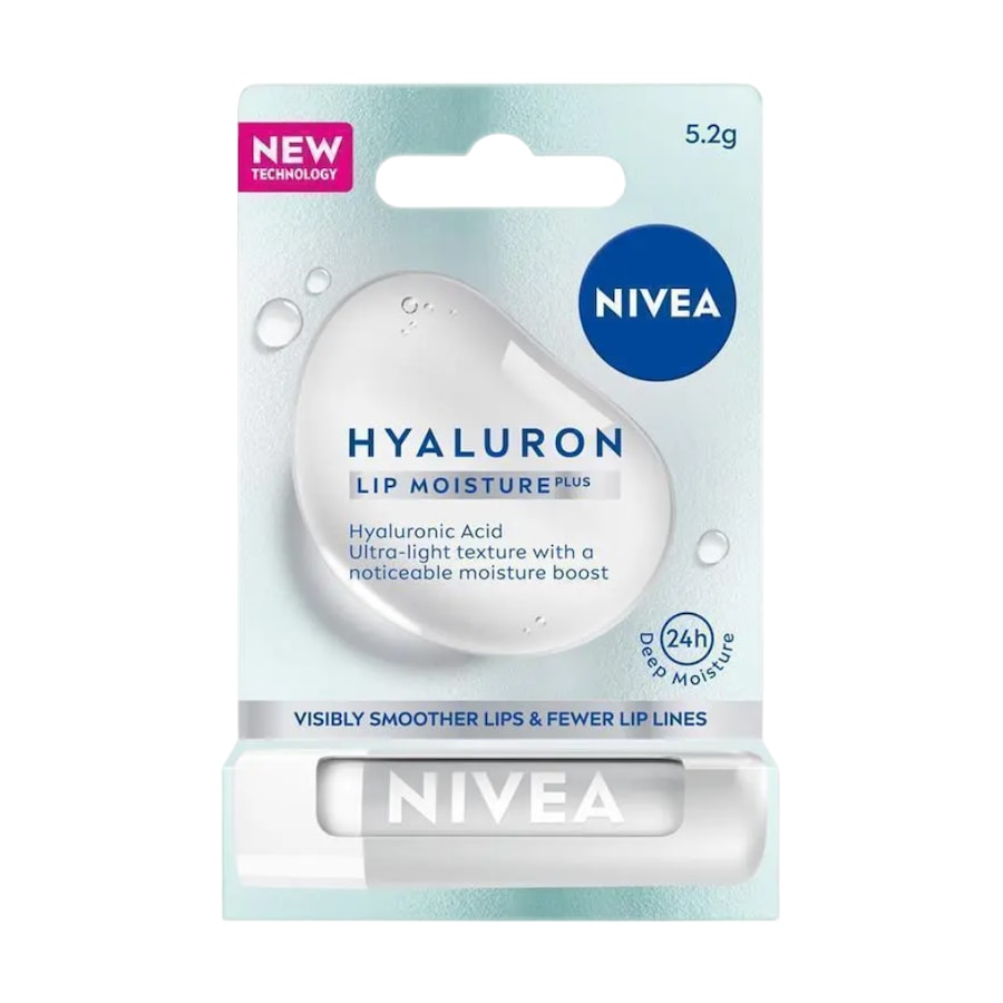 6 x Nivea Lip Moisture Plus Hyaluron Lip Balm 5.2g - Original