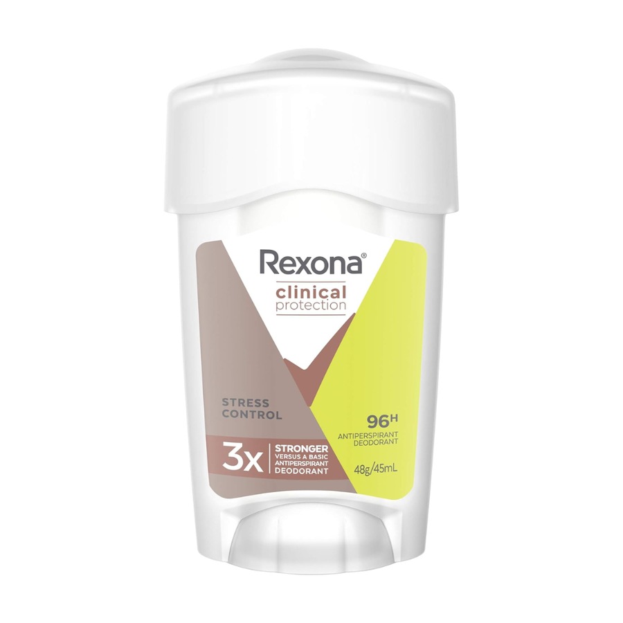 6 x Rexona Clinical Protection 96H Stress Control Antiperspirant Cream Deodorant 45mL