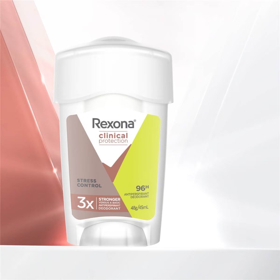 6 x Rexona Clinical Protection 96H Stress Control Antiperspirant Cream Deodorant 45mL