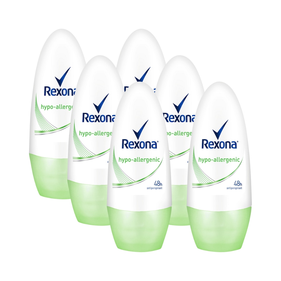 6 x Rexona Deodorant Roll On Hypo-Allergenic 50mL