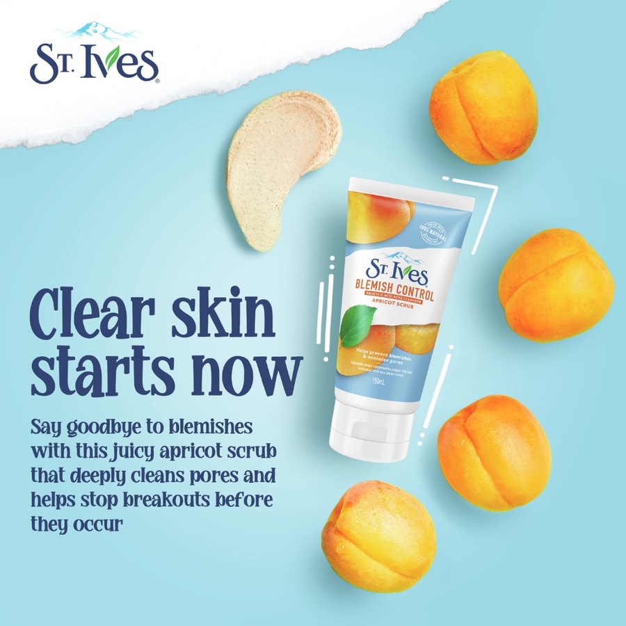 6 x St Ives Apricot Blemish Control Scrub with Salicylic Acid 150mL