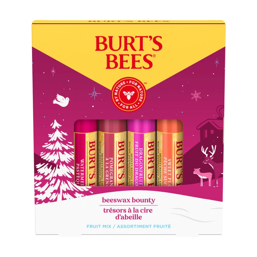 Burt's Bees Beeswax Bounty Fruit Mix Lip Balm 4 Piece Gift Set