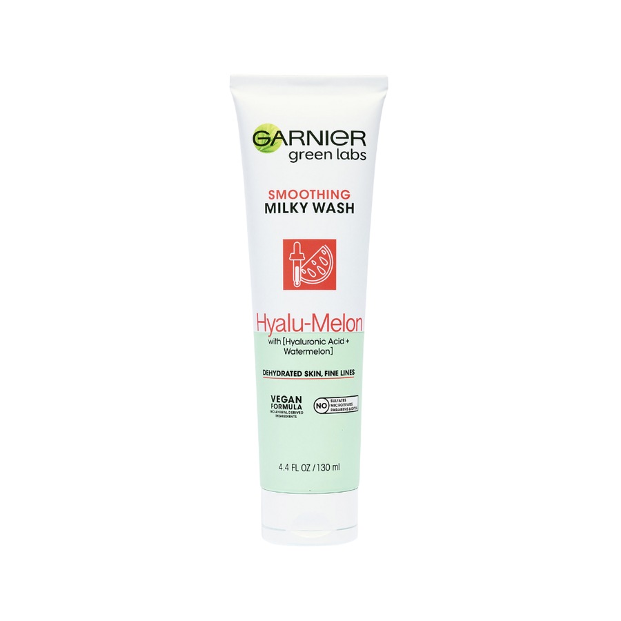 Garnier Green Labs Smoothing Milky Wash Hyalu-Melon Cleanser 130mL