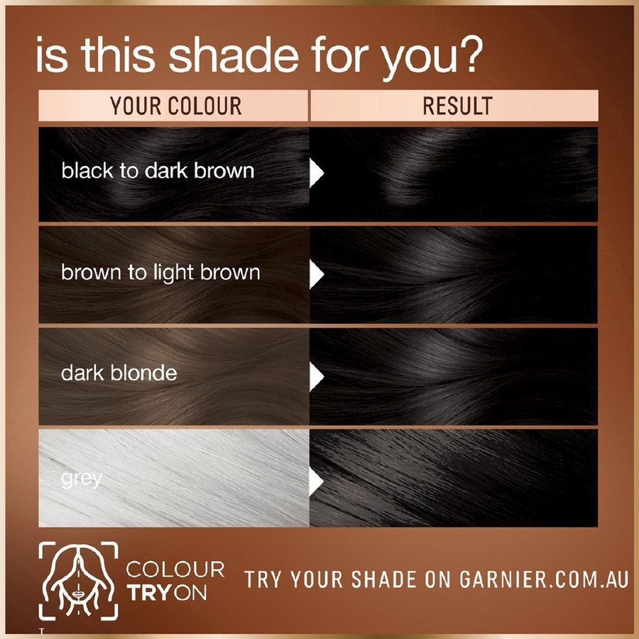 Garnier Permanent Hair Colour - 2.0 Truffle Soft Black