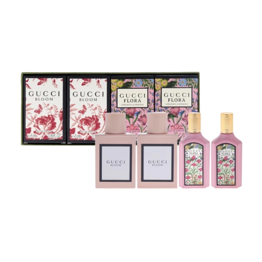 Gucci Bloom & Flora 4 Piece Mini Fragrance Gift Set 4x5mL