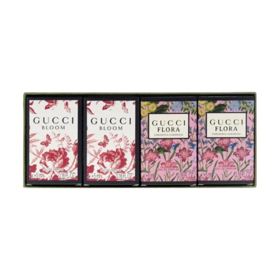 Gucci Bloom & Flora 4 Piece Mini Fragrance Gift Set 4x5mL