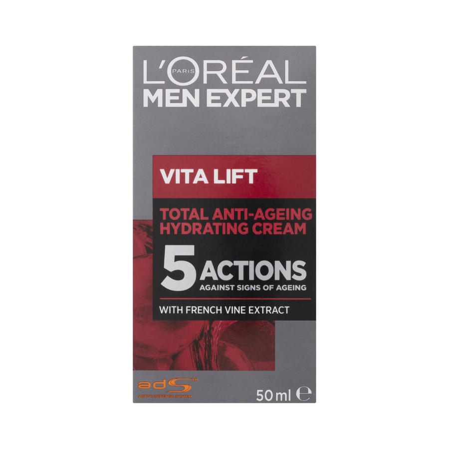 L'Oreal Paris Men Expert Vita Lift Total Anti-Ageing Hydrating Moisturiser Cream 50mL